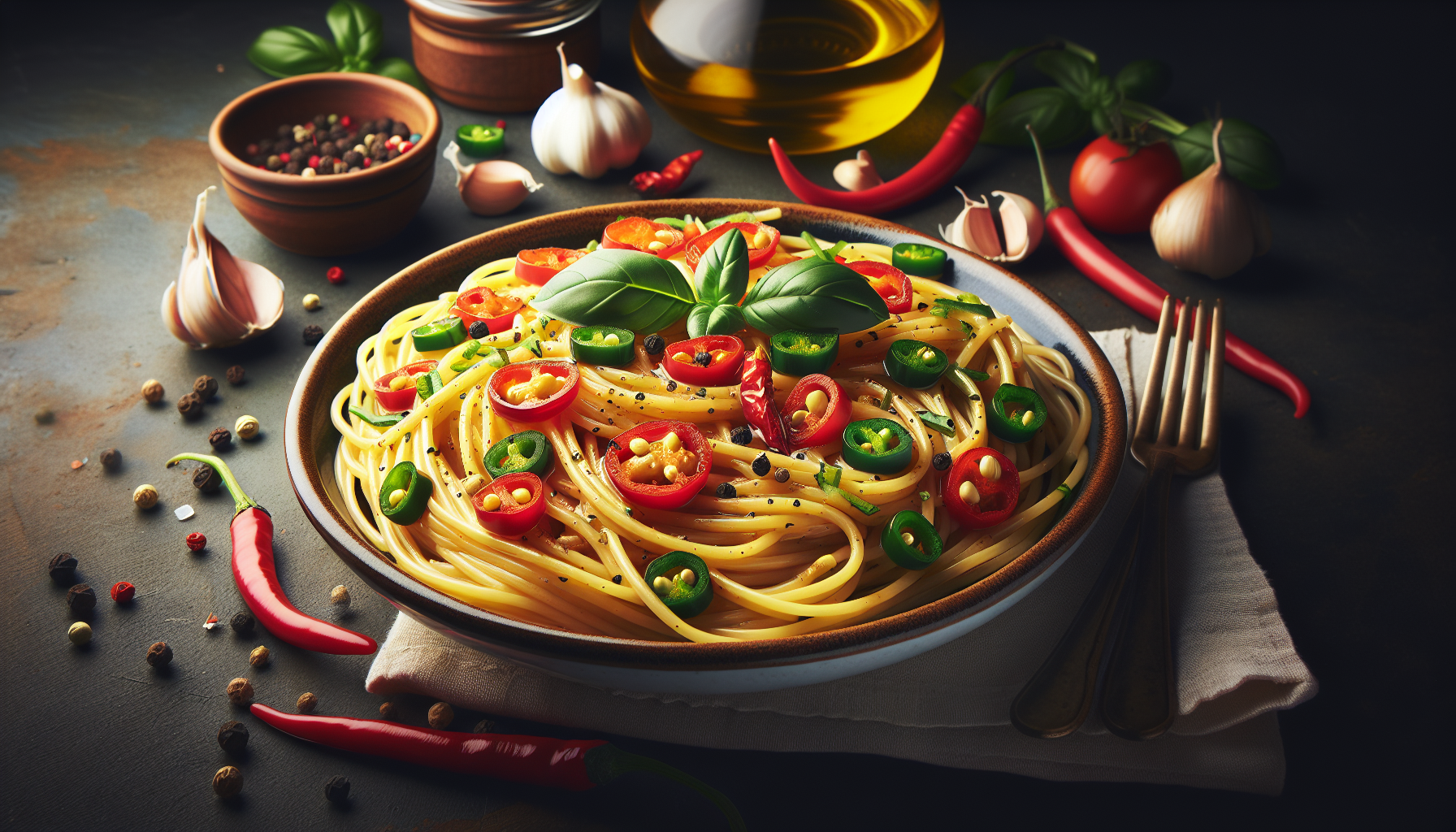 spaghetti aglio olio peperoncino